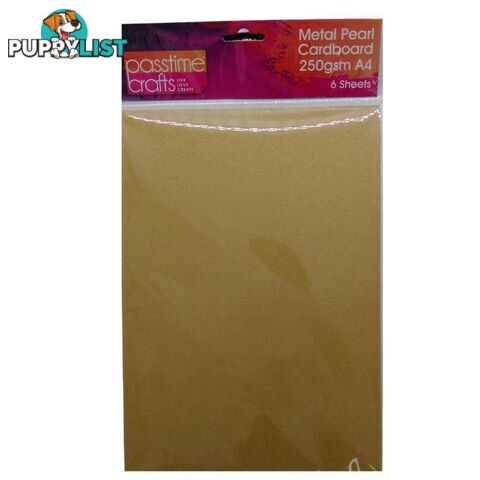 Metal Pearl Cardboard 250gsm A4 Gold 6 Pieces - 800301