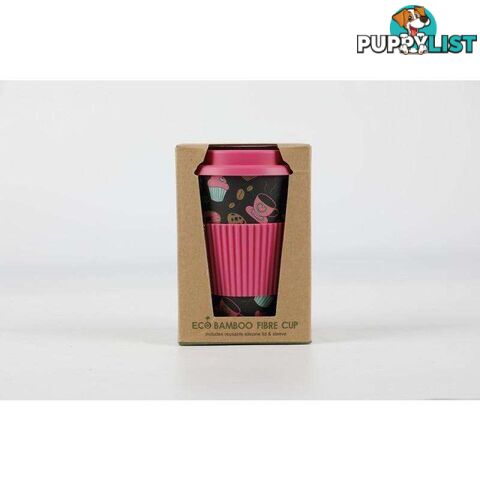 Eco-Bamboo Fibre Mug - Dark Pink 400ml - 800101