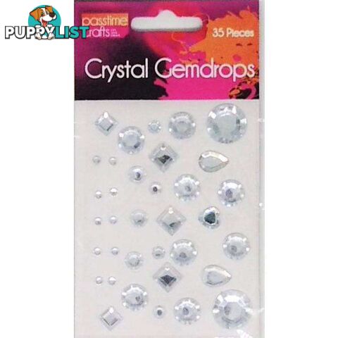 Crystal Gemdrop Shapes Self Adhesive 35 Pack - 9348291002251