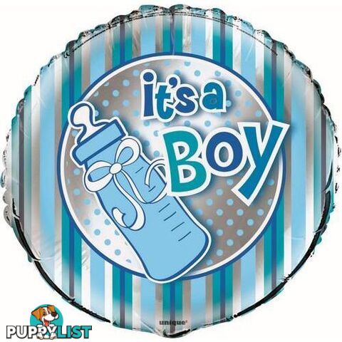 Its A Boy Bottle 45cm (18) Foil Balloon Packaged - 011179544110