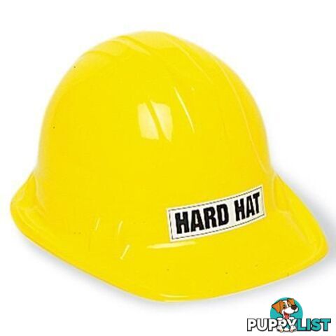 Construction Hard Hat - Yellow Plastic - 011179122486