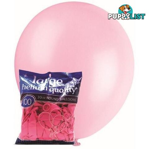 Pink - 100 x 30cm (12) Decorator Balloons - 9311965012238