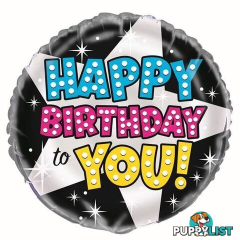 Hollywood Star Birthday 45cm (18) Foil Balloon Packaged - 011179515516