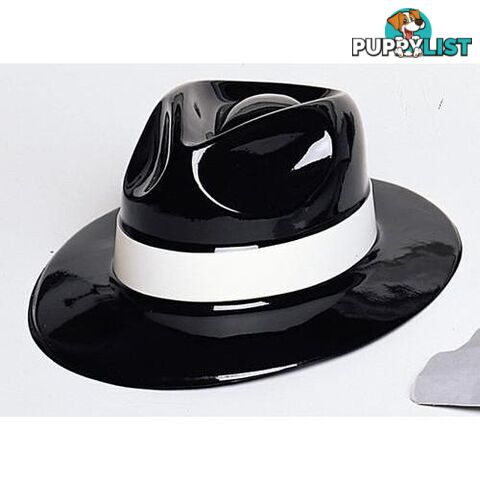 Gangster Hat - Black With White Band - 011179950119