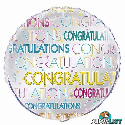 Congrats Star 45cm (18) Foil Balloon Packaged - 011179566730