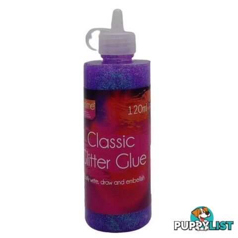 Neon Glitter Glue Purple 120ml - 800296