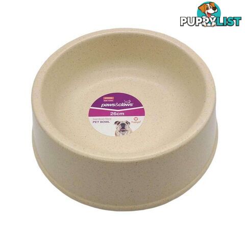 Bamboo Fibre Pet Bowl Cream 26cm - 800475