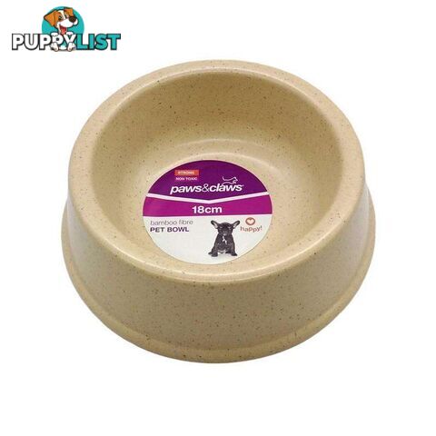 Bamboo Fibre Pet Bowl Cream 18cm - 800477