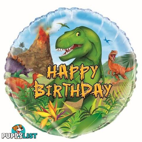 Dinosaur 45cm (18) Foil Balloon Packaged - 011179583072