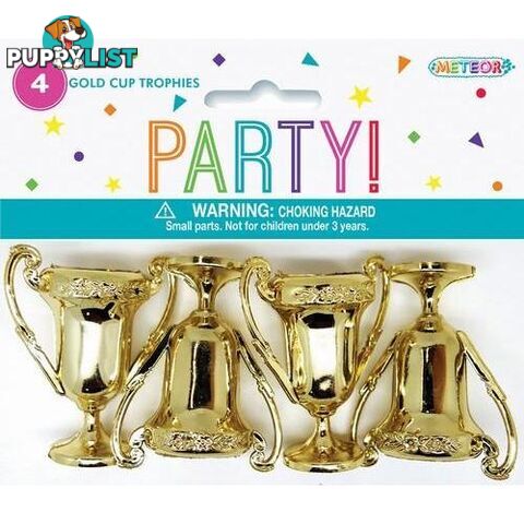 4 Gold Cup Trophies - 9311965754619