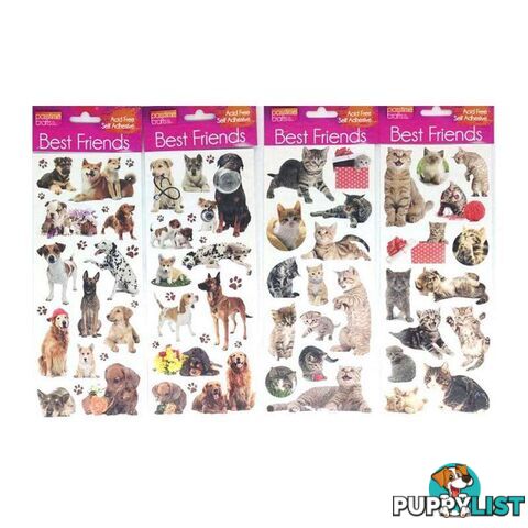 Best Friends Stickers Cats and Dogs Pack of 4 - 900006