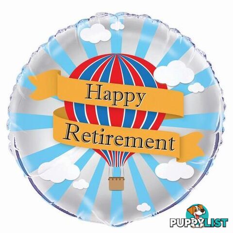 Happy Retirement 45cm (18) Foil Balloon Packaged - 011179566594