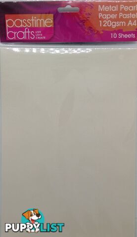 Metal Pearl Paper Pastel 120gsm A4 Off White 10 Pieces - 800306