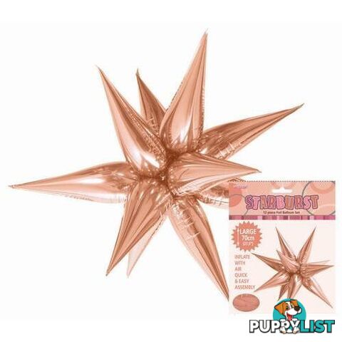 Glitz Starburst Rose Gold 70cm (27.5) - 9311965428725