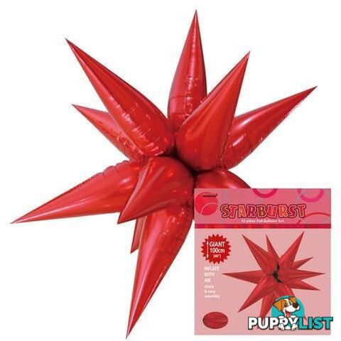 Glitz Starburst Red 100cm (40) - 9311965428664