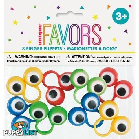 8 Googly Eyes Finger Puppets - 011179847426