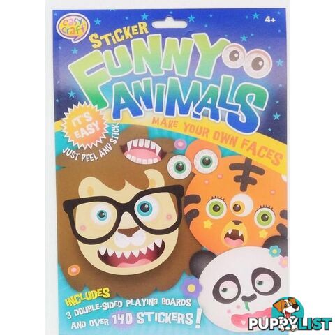 Funny Animal Faces Sticker Kit - 9325390015252