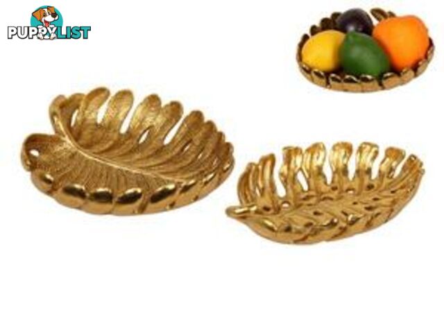 Gold Leaf Trinket Holder 20cm - 9319844630474