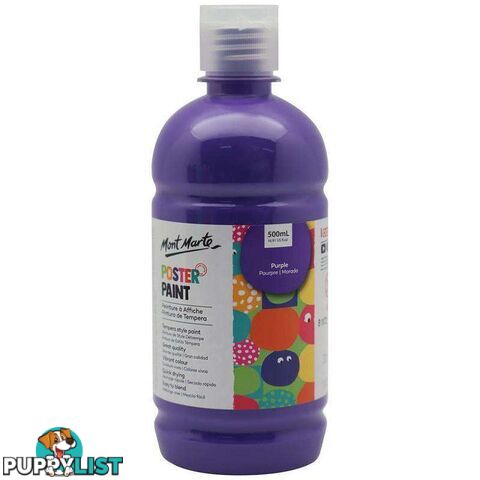 Mont Marte Poster Paint Purple 500ml - 9328577038730