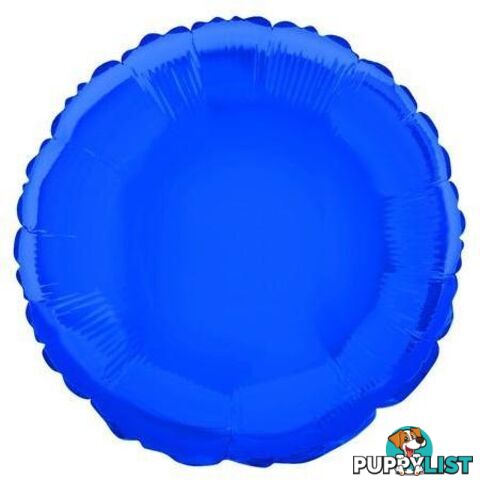 Royal Blue Round 45cm (18) Foil Balloon Packaged - 011179533343