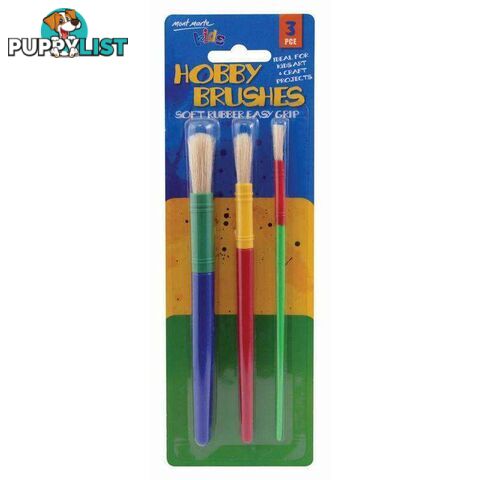 Mont Marte Kids Hobby Brushes 3pcs - 9328577011788