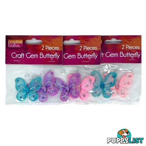 Craft Gem Butterfly Pack of 3 - 900028