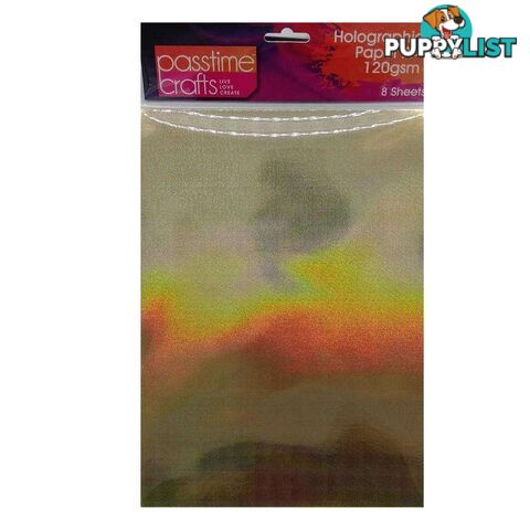 Holographic Paper 120gsm A4 Gold 8 Pack - 800303