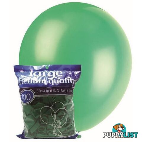 Green - 100 x 30cm (12) Decorator Balloons - 9311965012429