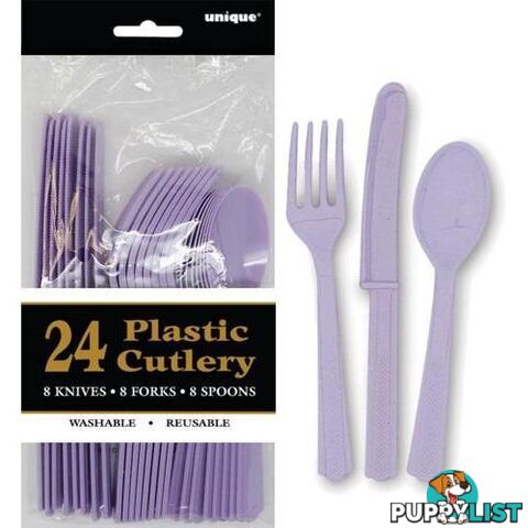 Lavender 24 Assorted Cutlery - 011179313648