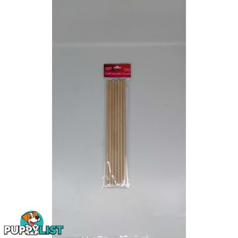 Craft Wood Dowels 30cm 7 Pack - 9348291003197