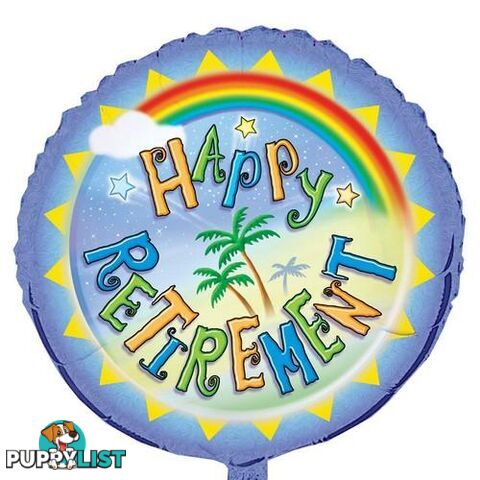 Happy Retirement 45cm (18) Foil Balloon Packaged - 011179522989