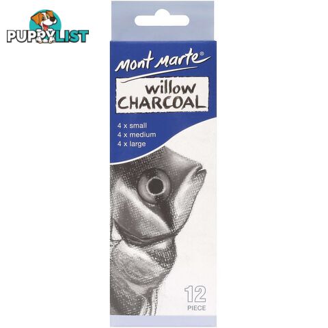 Willow Charcoal Assorted Sizes 12 Pack - 9328577003080