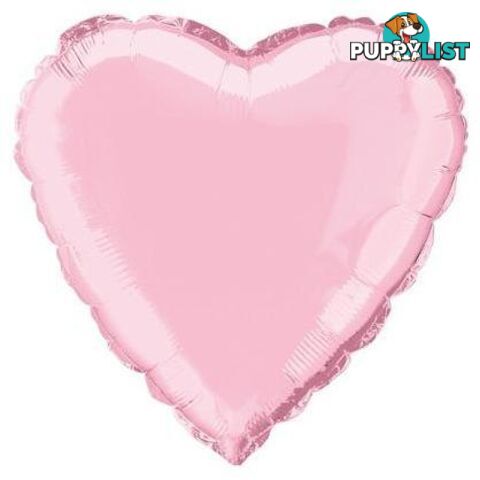 Pastel Pink Heart 45cm (18) Foil Balloon Packaged - 011179529599