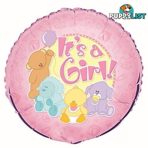 Its A Girl 45cm (18) Foil Balloon Packaged - 011179521975