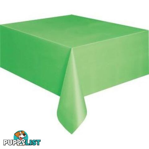 Lime Green Unique Plastic Tablecover Rectangle 137cm x 274cm (54 x 108) - 011179050987