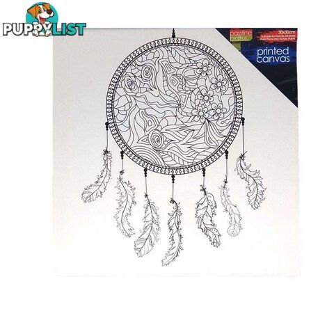 Colour-in Pre-printed Canvas Dream Catcher - 800498