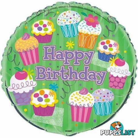 Cupcake 45cm (18) Foil Balloon Packaged - 011179400973