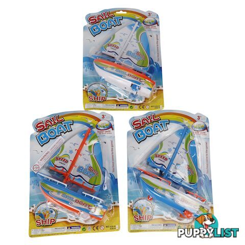 Sailing Boat 18cm Assorted Colours Age 3 Plus - 9328644069032