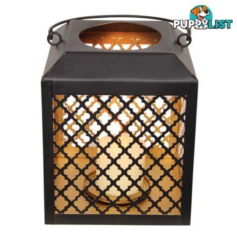 Black and Gold Square Lantern - 9319844620604