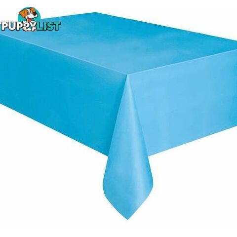 Powder Blue Plastic Tablecover Rectangle 137cm x 274cm (54 x 108) - 011179503933