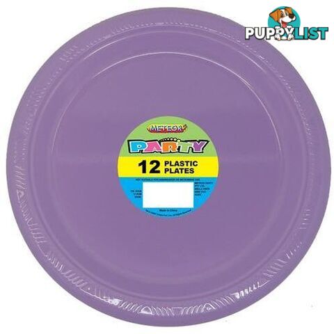 Lavender 12 x 18cm (7) Plastic Plates - 9311965343462