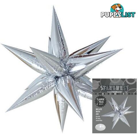 Glitz Starburst Silver 70cm (27.5) - 9311965428510