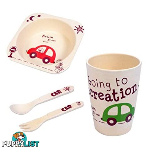 Kids Feeding Set Bamboo Fiber Car - 801067