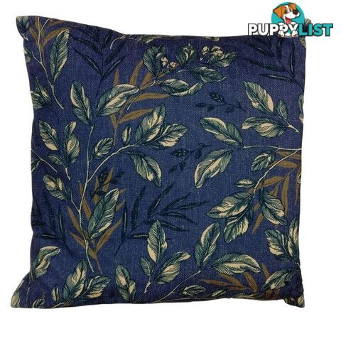 Cushion Spring Floral Blue with Green Leaves 45x45cm - 800912