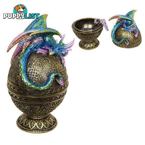 Dragon on Gold Egg Jewelry Box 21cm - 9319844613279