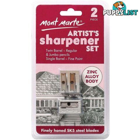 Artists Sharpener Set Zinc Alloy 2pce - 9328577015113