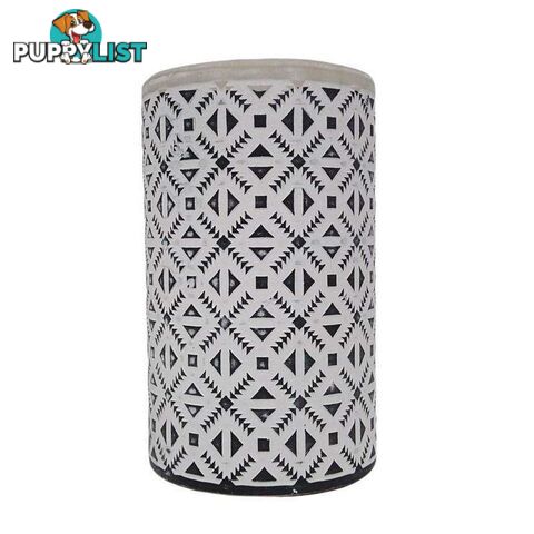 Tall Black & White Pot Vase 13x21cm - 800377