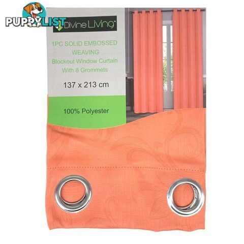 Divine Living Curtain Embossed Orange - 800192