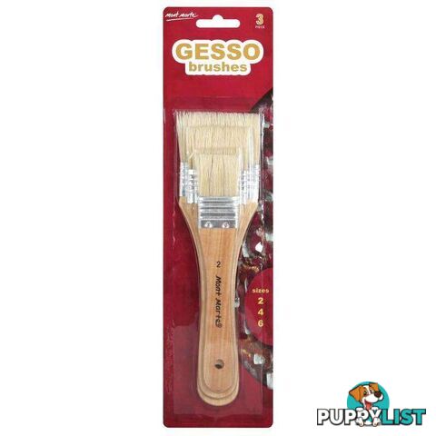 Mont Marte Gesso Brushes Sizes 2 4 & 6 - 9328577005862