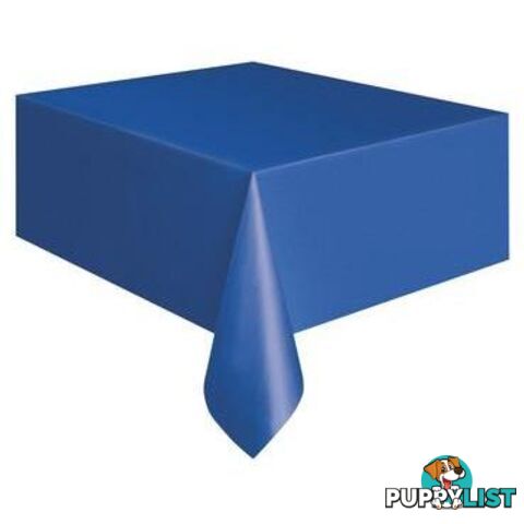 Royal Blue Unique Plastic Tablecover Rectangle 137cm x 274cm (54 x 108) - 011179050857